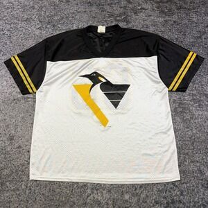 Vintage 90s Mario Lemieux Jersey Mens XL Sport Attack Hockey NHL Short Sleeve